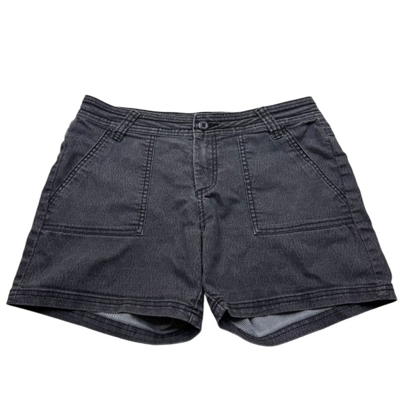 Prana Tess Organic Cotton Charcoal Gray Lace Print Shorts Size 8 - Picture 10 of 10